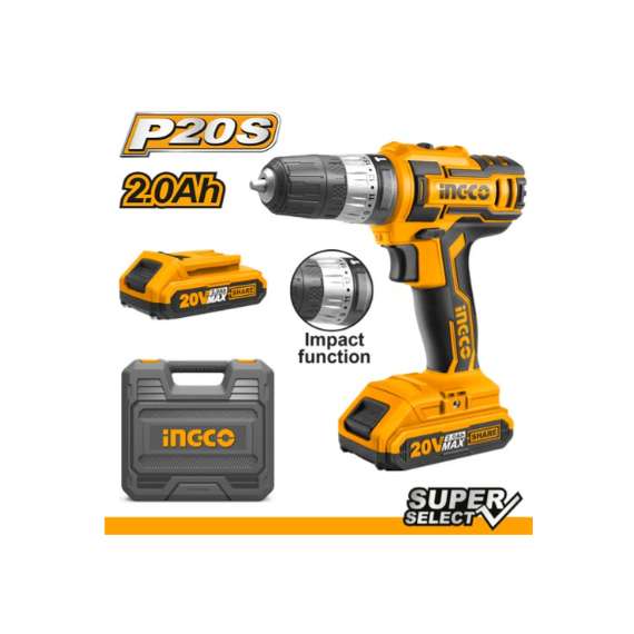 Buy Ingco CIDLI200215 20V 45Nm LI-ION Cordless Impact Drill in [storefront]