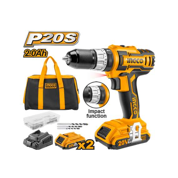 Buy Ingco CIDLI2002 20V LI-ION 45Nm Cordless Impact Drill in [storefront]
