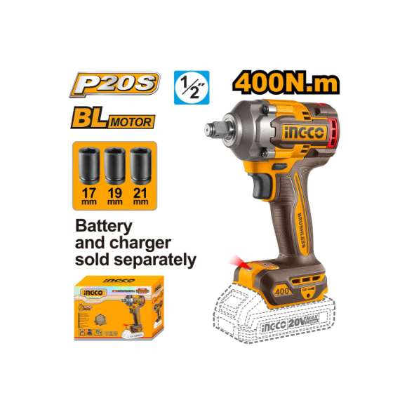 Buy Ingco CIWLI20401 Cordless Impact Wrench in [storefront]