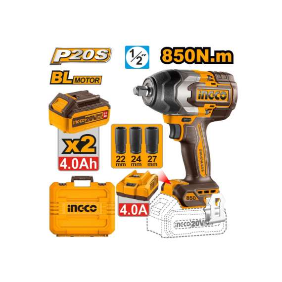 Buy Ingco CIWLI2085 Cordless Impact Wrench in [storefront]