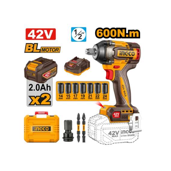 Buy Ingco CIWLI42602 Cordless Impact Wrench in [storefront]