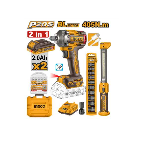 Buy Ingco COSLI23056  2PCS Cordless Combo Kit in [storefront]