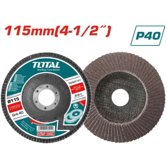 Buy Total TAC631151 115mm*22.2mm P40 Flap disc in [storefront]