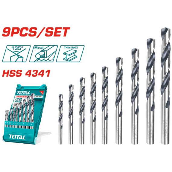 Buy Total TACSD0095 9PCS HSS twist drill bits set in [storefront]