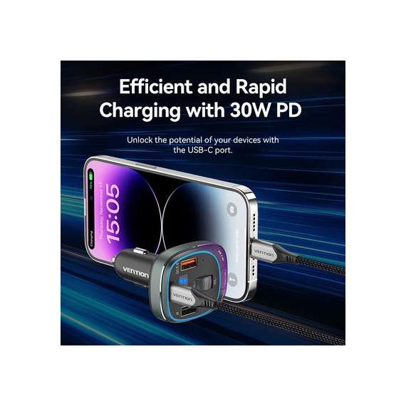 Buy Vention 3 Port USB Car Charger in Kenya