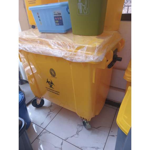 Buy Sunpower 660Litre Yellow Medical Garbage Trolley in Kenya
