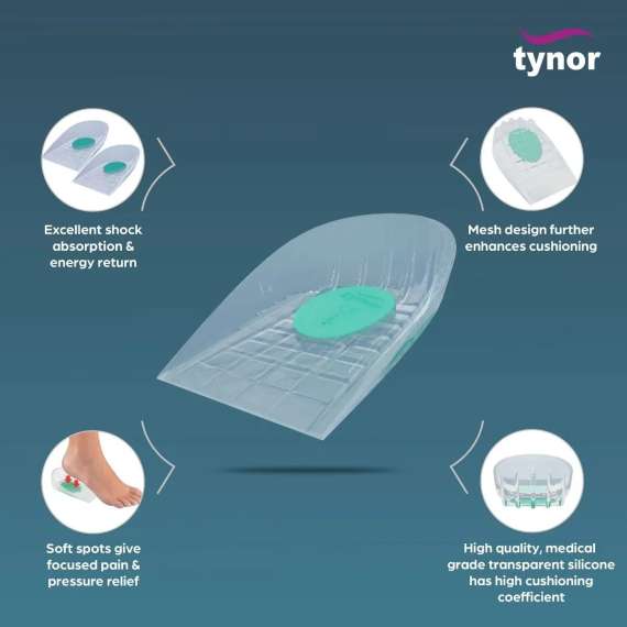 Buy Tynor Silicone One Pair Heel Cushion, Size: Small in Kenya