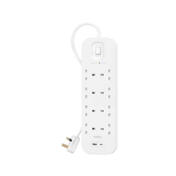 Buy Belkin 8-Outlet Surge Protector Power extension with 2 USB-A charging ports in Kenya