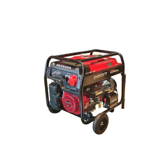 Buy Honda EM8000ETS is a 6.5KVA single and three-phase Generator with key start, battery, and wheels in Kenya