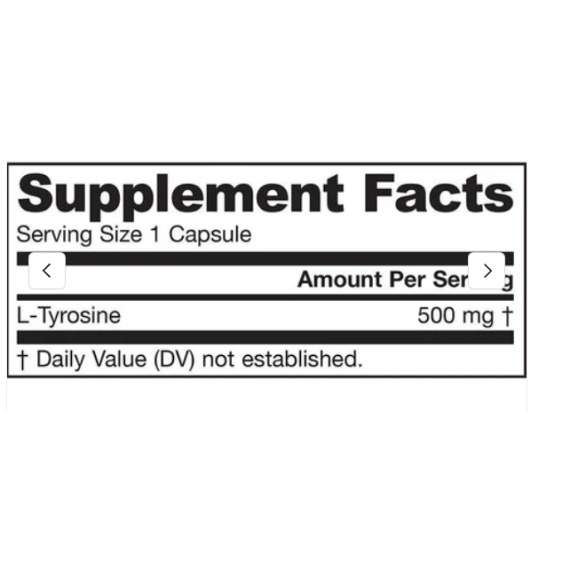 Buy Jarrow L-Tyrosine 500mg 100 Vegetable Capsule in Kenya
