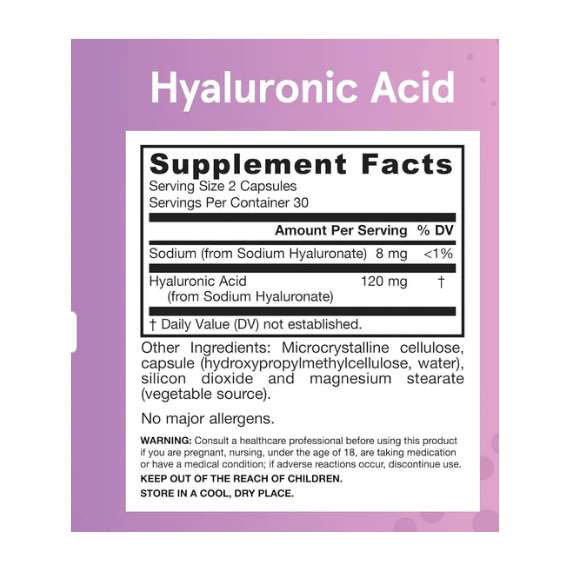 Buy Jarrow Hyaluronic Acid 120mg 60 Vegetable Dietary Supplement in Kenya