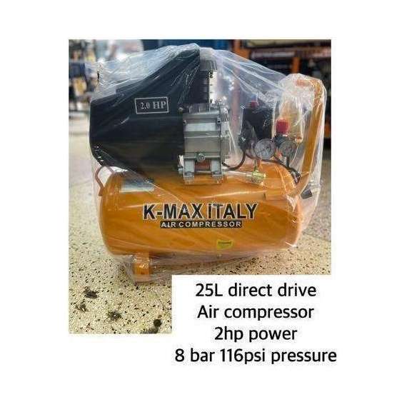 Buy K-max 25l direct drive 2hp power 8 bar 116psi pressure air compressor in Kenya