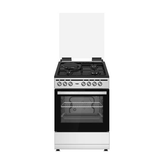Buy Von VCF663155NSY 3 Gas + 1 Electric Inox Grey Freestanding Cooker in Kenya