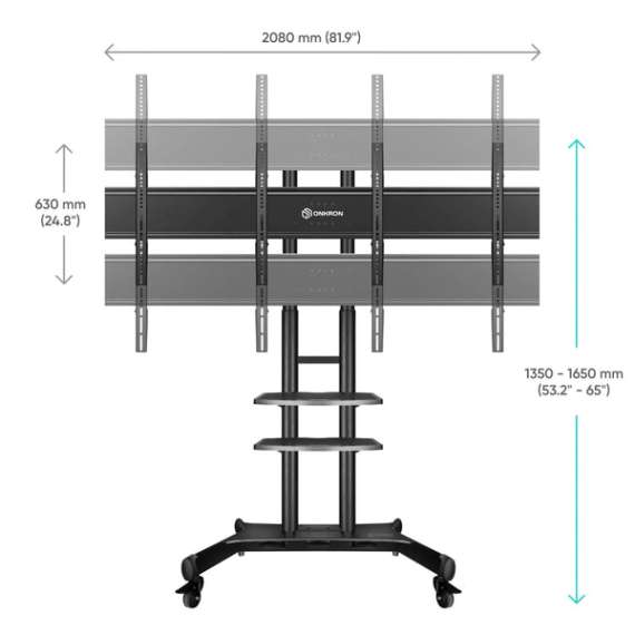 Buy ONKRON ADV-1881 Dual Screen VESA Panel Accessory for TS1881 Mobile TV Stand in Kenya