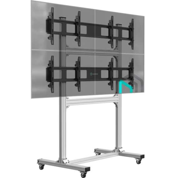 Buy ONKRON Freestanding Mobile Video Wall Stand for 4 Screens 40"-50"  TV Stand in Kenya