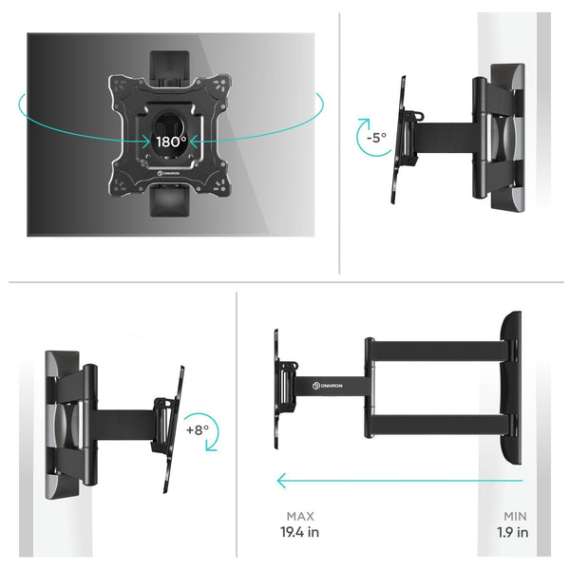 Buy ONKRON M4S for 17" to 43-inch  Full Motion TV Wall Mount in Kenya