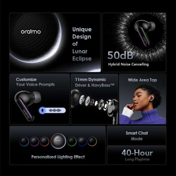Buy Oraimo Space buds 2 OTW-631 ANC 52db Hybrid Noise cancelling EarBuds in Kenya