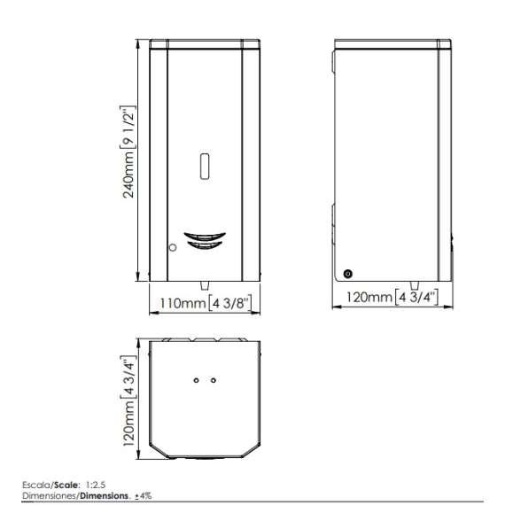 Buy Mediclinics DJ0037AC 1000ml Bright Automatic Wall Mountable Liquid Soap Dispenser in Kenya