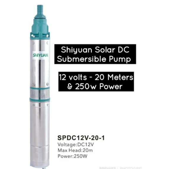 Buy Shiyuan 20M 250W 12V DC solar Submersible Pump in Kenya
