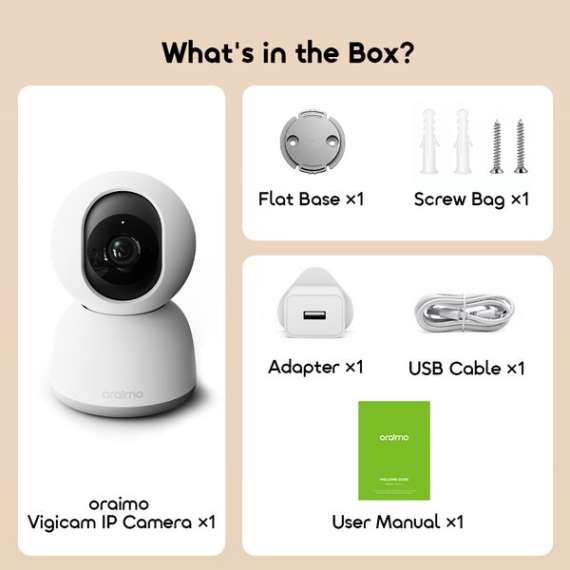 Buy oraimo Vigicam 3MP Ultra HD Night Vision IP Camera in Kenya