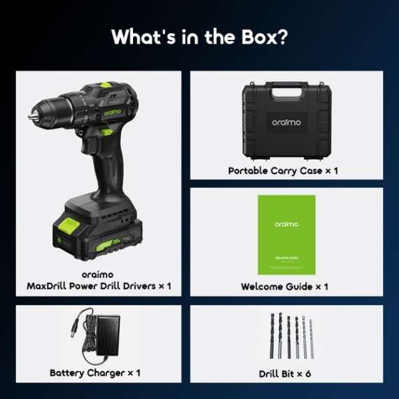Buy Oraimo MaxDrill OSH-010A 20V Cordless Versatile Power Drill Driver in Kenya