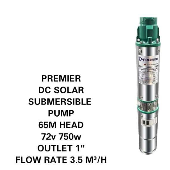 Buy Premier 65M 1" 750W 72V DC Solar Submersible Pump in Kenya
