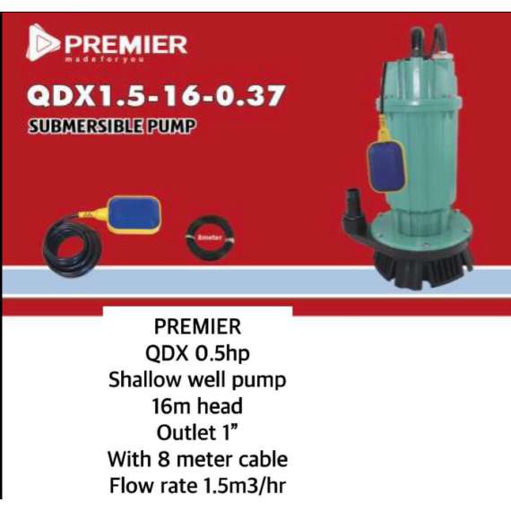 Buy Premier QDX 0.5HP 16M Shallow Well submersible water Pump in Kenya