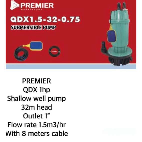 Buy Premier QDX 1HP 32M 1" Shallow Well Electric water Pump in Kenya