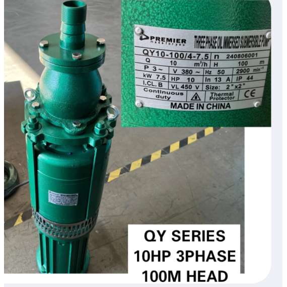 Buy Premier QY Series 10HP 3Phase 100M electric submersible water pump in Kenya