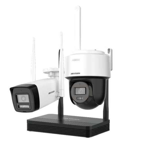 Buy Hikvision - 2MP H.265 One bullet + One PTDome WiFi NVS Kit in Kenya