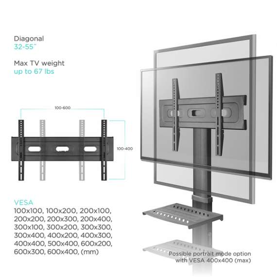 Buy ONKRON TS2551 32”–55”  Mobile TV Stand in Kenya