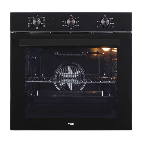 Buy VON VOVM7509FCK 9 Functions 60CM Black Glass Built in Oven in Kenya