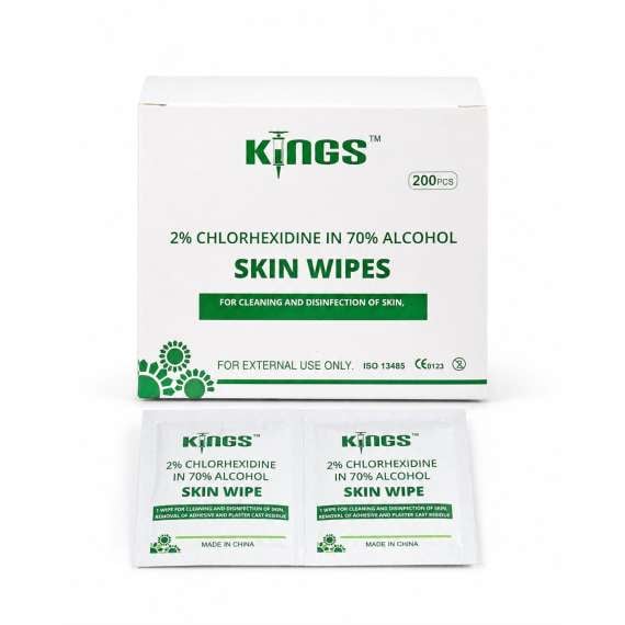 Buy Kings 200Pack 2% Chlorhexidine in 70% Alcohol Skin Wipes in Kenya