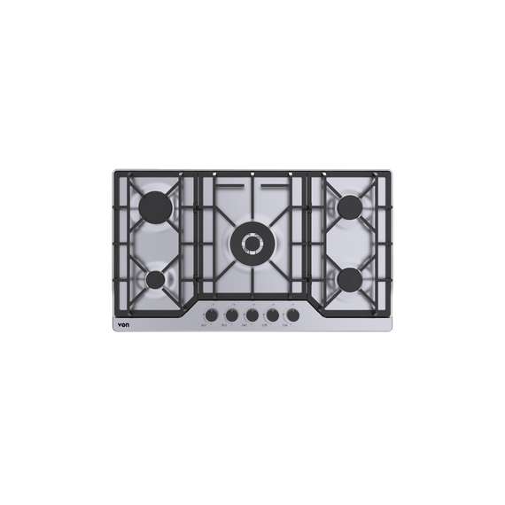 Buy VON VHB86535WFCX 5 Gas With WOK 90CM Stainless Steel Built In Hob in Kenya