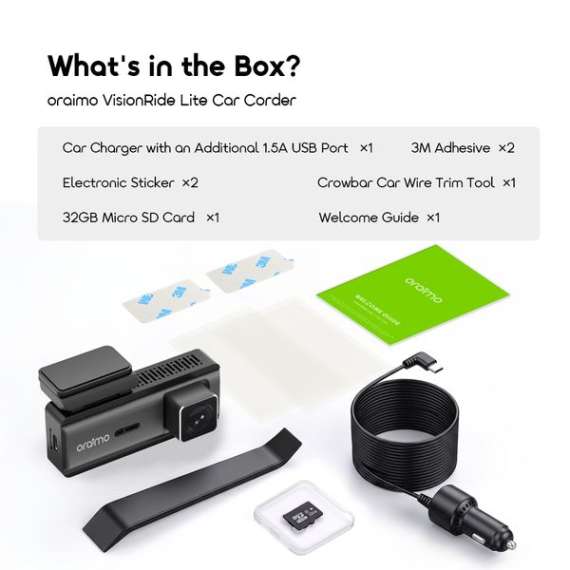 Buy oraimo VisionRide Lite 2K HD Recording Safe Guard Car Corder in Kenya