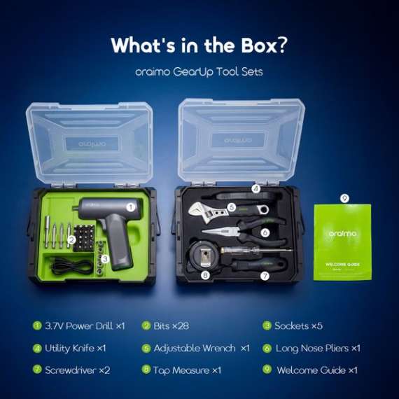Buy oraimo GearUp 40 Piece Portable Multifunctional Tool Sets in [storefront]