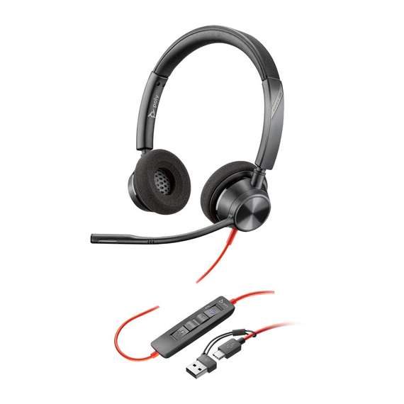 Buy Poly Blackwire 3320 Stereo USB-C Headset + USB-C/A Adapter in Kenya