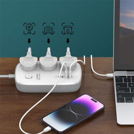 Buy LDNIO Universal Socket with 3 AC Outlets Single Switch Control Extension in Kenya