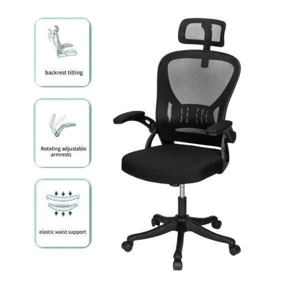 Buy DELI E4505 MESH TASK High BACK CHAIR in Kenya