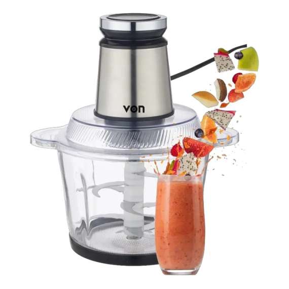 Buy VON VFC6016GLX 600W 3L Glass Jar Silver Chopper in Kenya