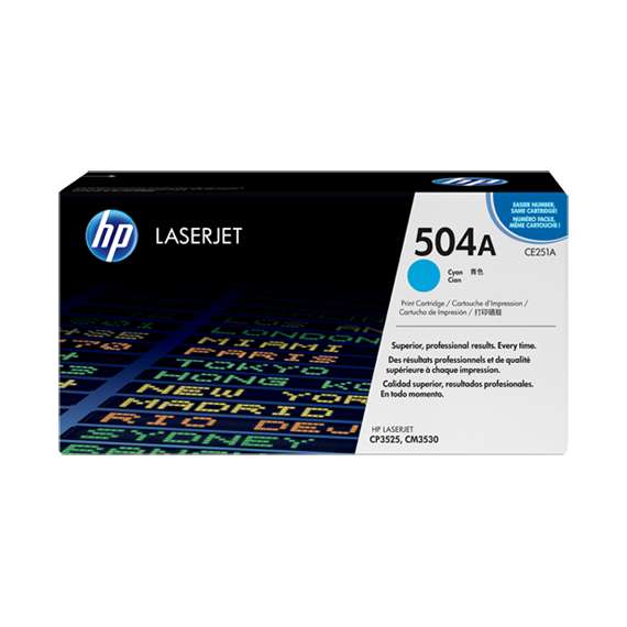 Buy HP CE251A 504A Cyan LaserJet Toner Cartridge in [storefront]