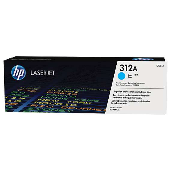 Buy HP CF381A 312A Cyan LaserJet Toner Cartridge in [storefront]