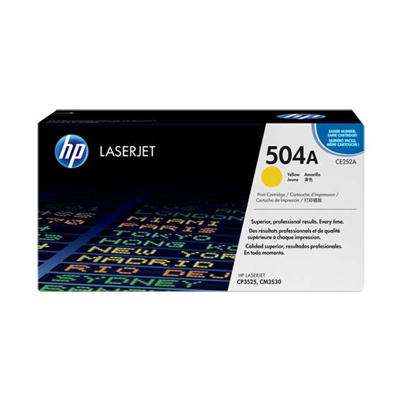 Buy HP CE252A 504A Yellow Laserjet Toner Cartridge in [storefront]