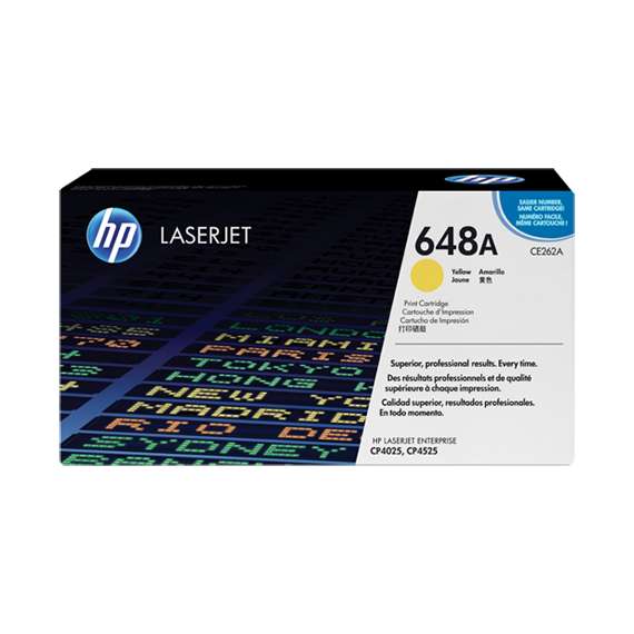 Buy HP CE262A 648A Yellow LaserJet Toner Cartridge in [storefront]