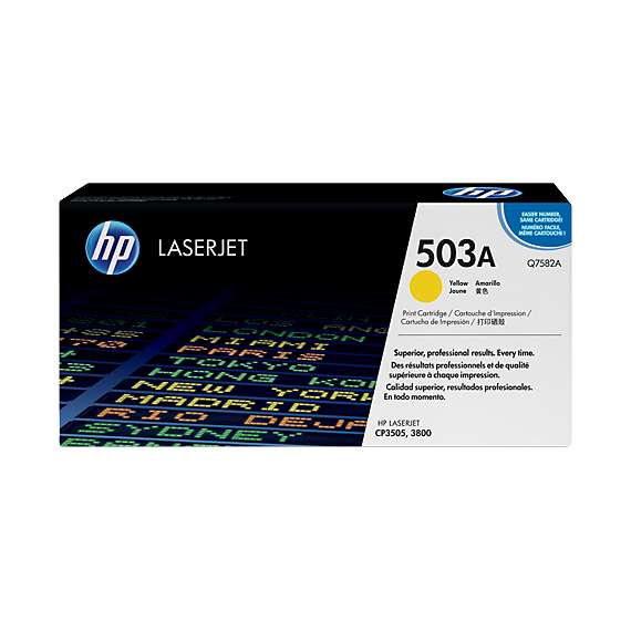 Buy HP Q7582A 503A Yellow Toner Cartridge in [storefront]