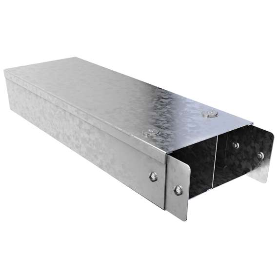 Buy 150mm x 50mm x 2.44m Double Compartment Metal Trunking in [storefront]
