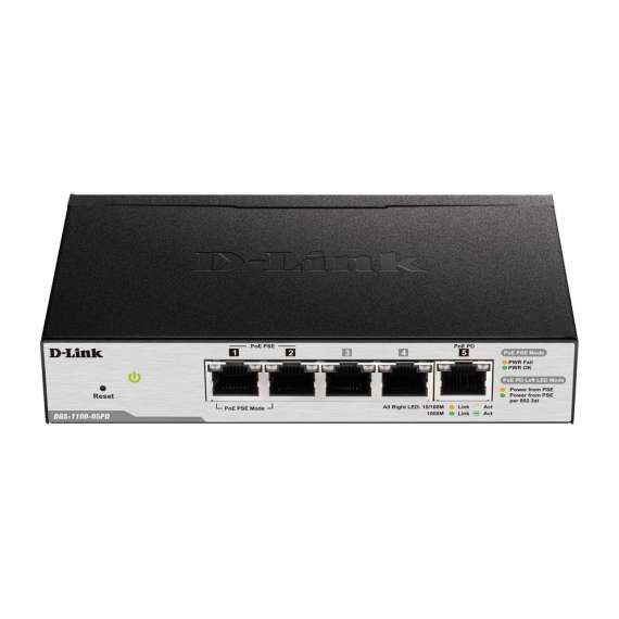 Buy D-Link DGS-1100-05PD Smart Managed PoE-Powered 5-Port Gigabit Switch in [storefront]