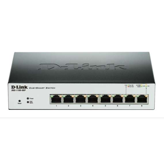 Buy D-Link DGS-1100-08P 8-Port Gigabit PoE Smart Switch in [storefront]