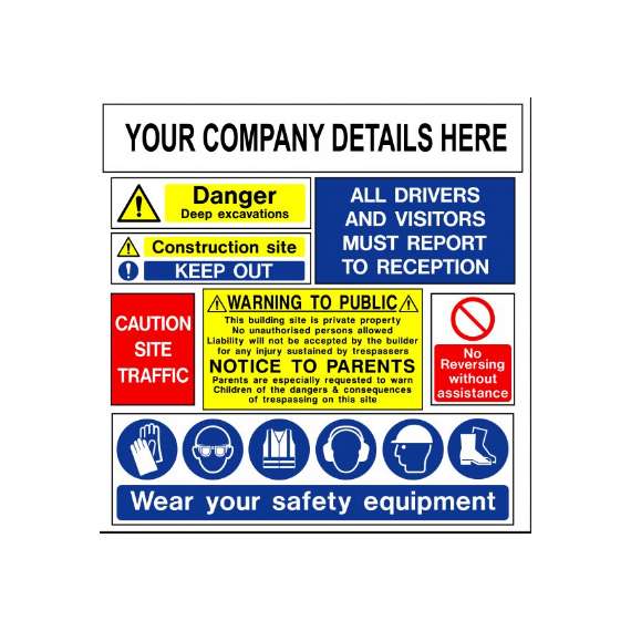 Buy Safety Sign With Company Logo A1 Size in [storefront]