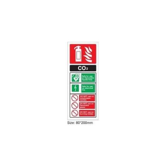 Buy CO2 Fire Extinguisher Instruction Sign in [storefront]